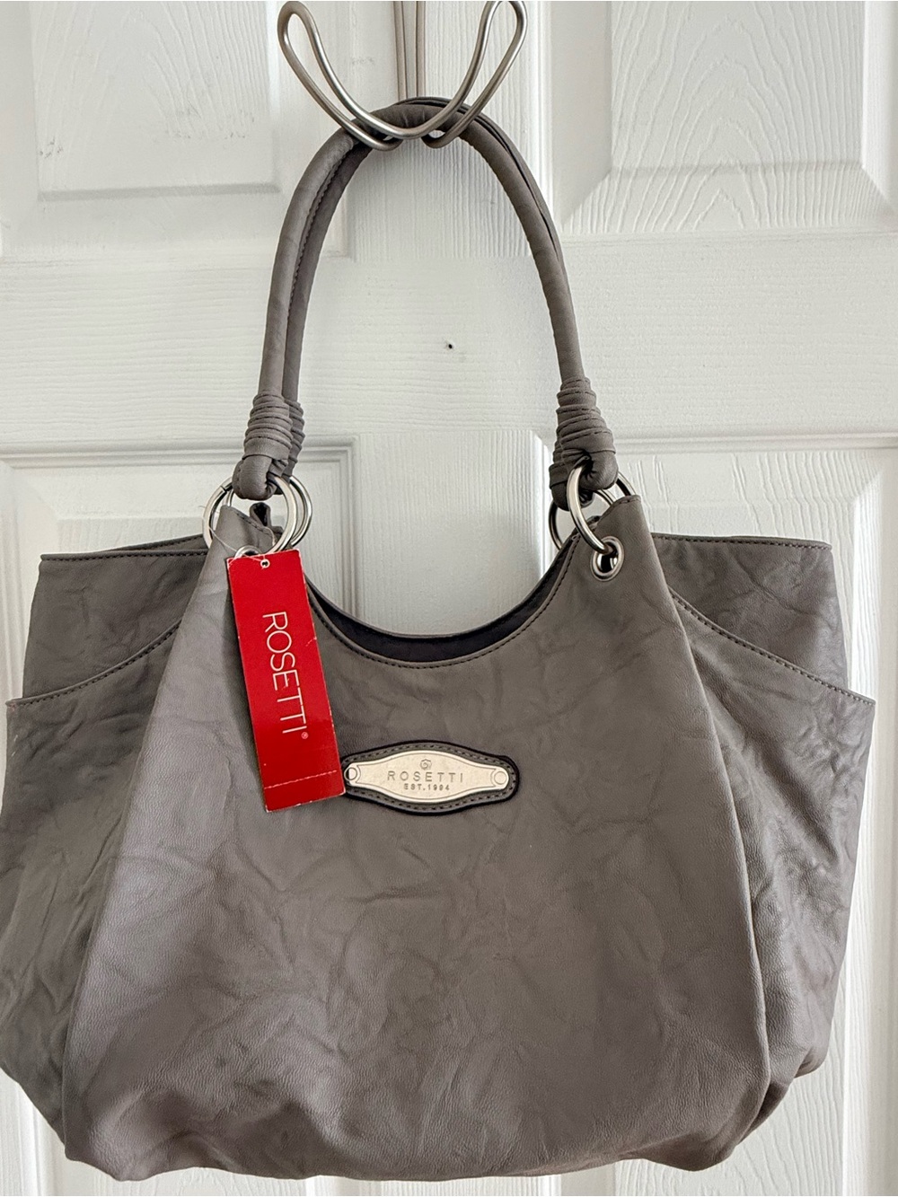 Rosetti Gray Shoulder Bag with Double Handles-NWT